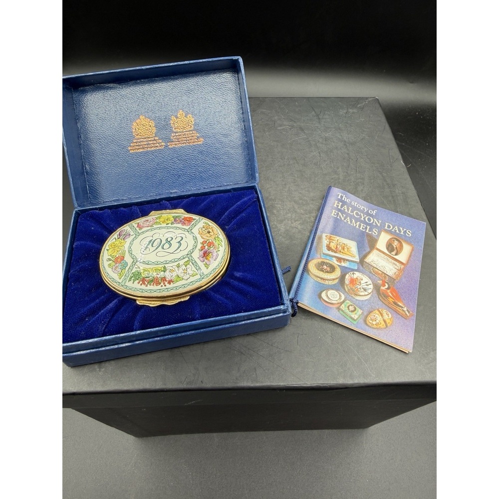 ✨📅 Halcyon Days Enamels 1983 Trinket Box – Vintage Collectible 📅✨